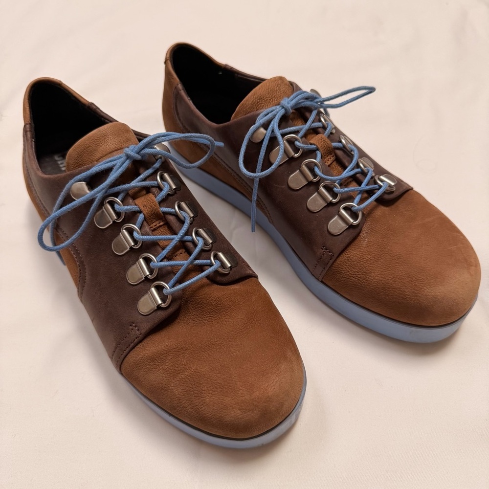 Camper Beluga Hydrobuck Two Tone Brown/Blue Women’s Shoes Size 6.5-7 EU 37 - Picture 2 of 9